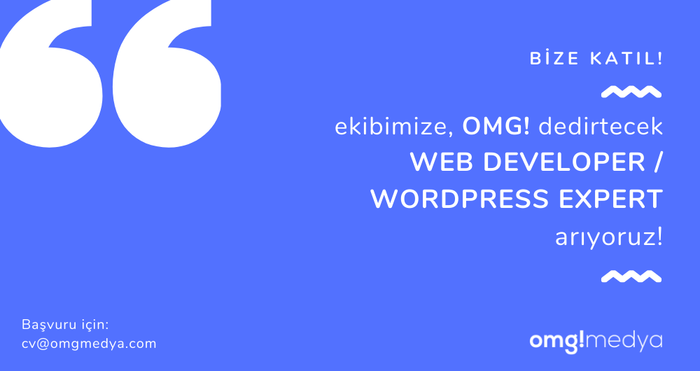 Web Developer / WordPress Expert arıyoruz!